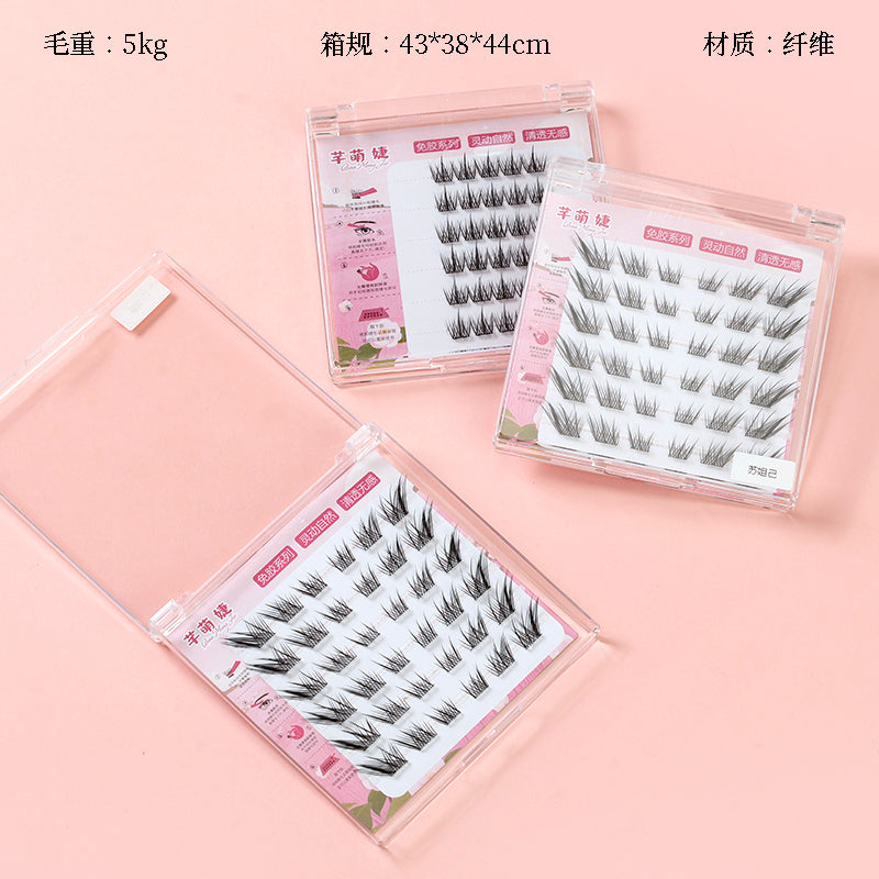 Pestañas postizas Qiyu sin pegamento (estilos variados), populares entre las celebridades de Internet, tamaño 50 