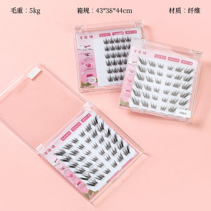 Pestañas postizas Qiyu sin pegamento (estilos variados), populares entre las celebridades de Internet, tamaño 50 