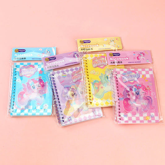 XX-64938 Pony Lenticular Diary Dynamic Cover Lockable Kids Growth Journal M.81