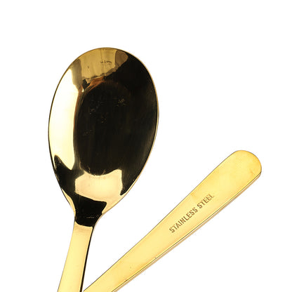 Gold-Plated Medium-sized Flat-bottomed Spoon M.66