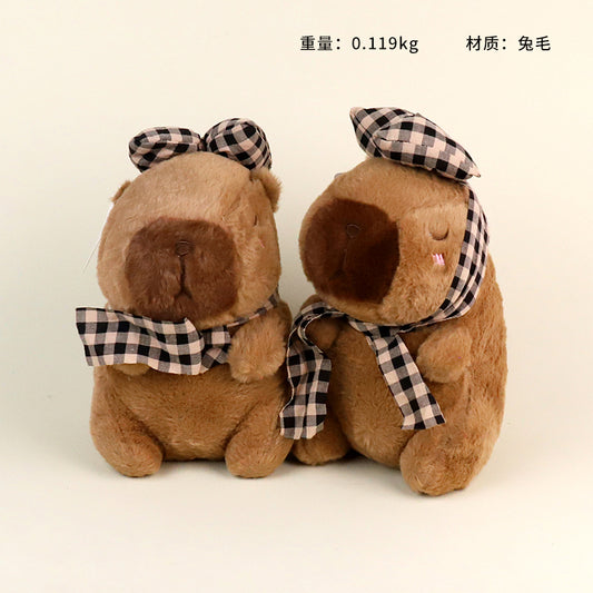Capybara Plush Toy with a Hair Flower M01 JPDB