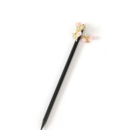 M42 Hair Pin with Wooden Cherry Blossom & Tassel Details