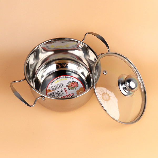 18cm Full-Steel Double-Ear Soup Pot (Blister Pack) M.61 JPDB