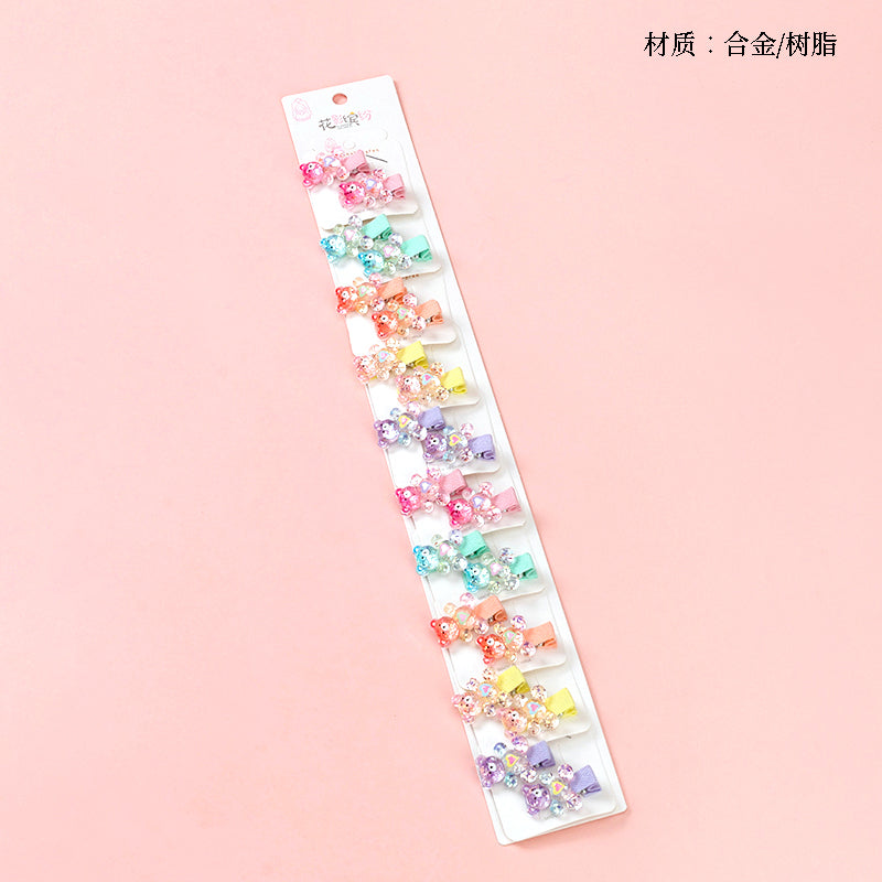 M42 Long Strip Cartoon Bowtie Accessory Hair Clips for Kids