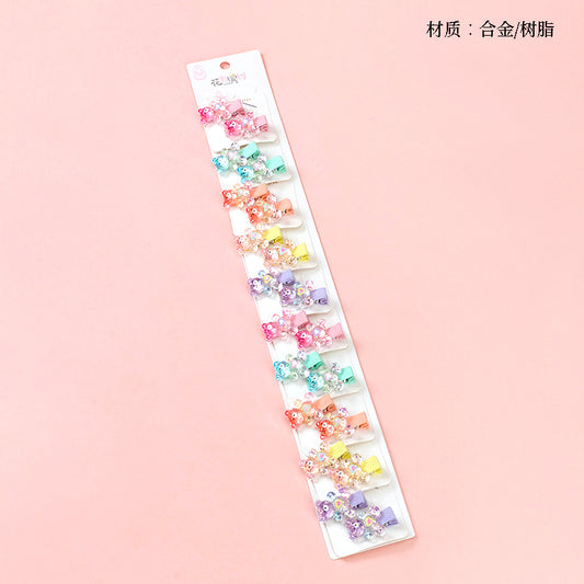 M42 Long Strip Cartoon Bowtie Accessory Hair Clips for Kids