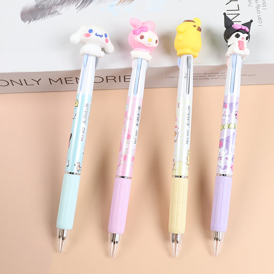 302 Sanrio Printed 3-Color Ballpoint Pen 0.5mm Black/Blue/Red Rotating Refill Hello Kitty/Melody M.82
