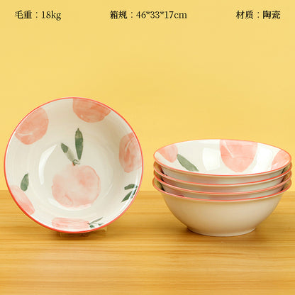 6-inch Mingxin Dou Bowl (Peach Pattern) M.66 JPDB