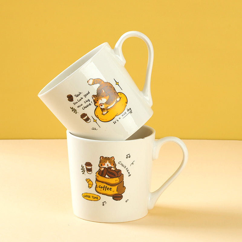 C781 Ceramic Cup with Decal (Flower Pattern Random) M.18