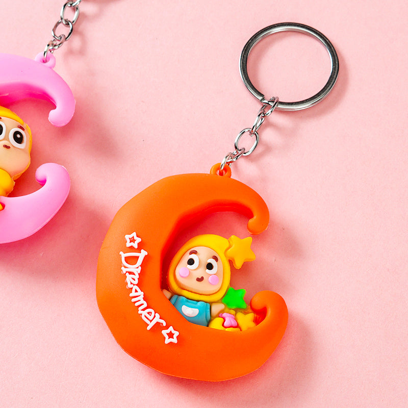 Soft Rubber Moon & Star Character Keychain M41 M46 M72