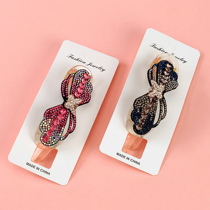 M42 Nuevo - estilo - pinza banana con forma de mariposa y diamantes de imitación 