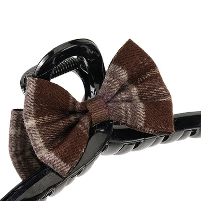 M42 4.3 Inch Black Plaid Bow Tie Big Claw