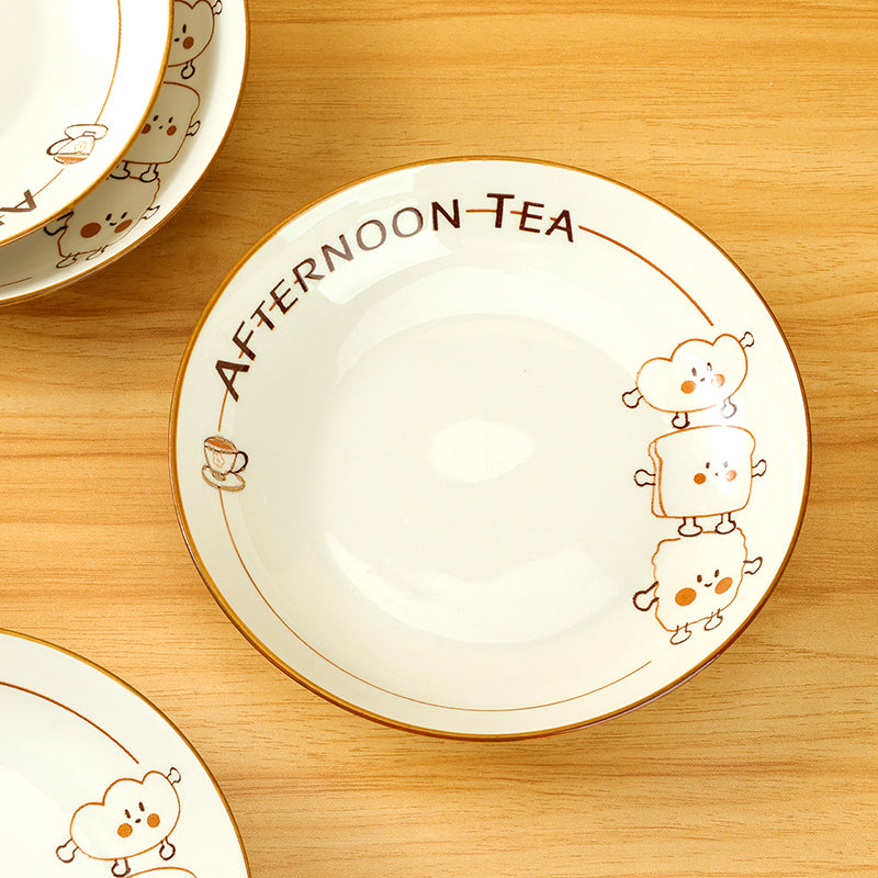 Yongfeng 7-inch Fruit Platter (with Afternoon Tea Pattern) M.66 JPDB