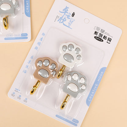 Zhuoyunxin Model 5628 Adhesive Hooks - 3 Pcs Cat Claw Design M.16