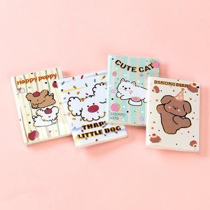 75100 Cartoon Gilded Glue-Bound Notebook (A7) Mini Portable Kids School Stationery M.81
