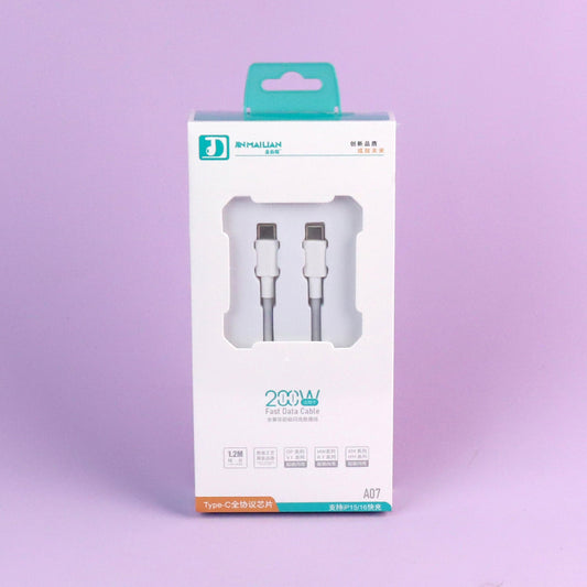 Cable de datos universal tipo C a tipo C de 1,2 m - Modelo A07 A12 JPDB 