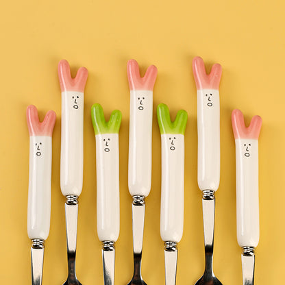 HSA-9 Scallion Pattern Ceramic Handle No.2 Fork M.66