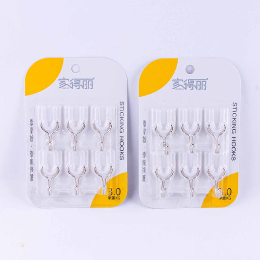 Model JDL8098 Adhesive Hooks - 6 Pcs M.16
