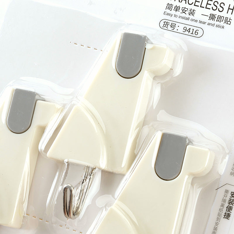 Ganchos adhesivos Qiaoxiaoya modelo 9416 - 3 piezas, diseño de cachorro de colores simples, M.16 