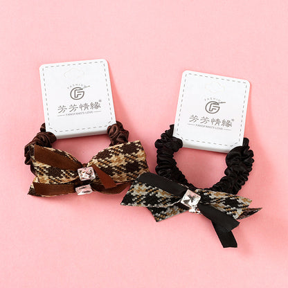 M42 Two Large Bowknot Fabric Hair Ties