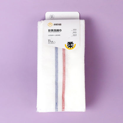 Model 127 D Colored Striped Dishcloth 28cm (11 Pieces) M.68