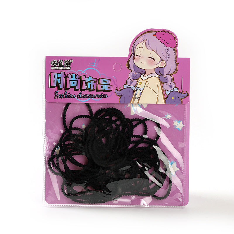 M42 MXM-136 Minimalist Black Threaded Hair Ties (40 Pieces)