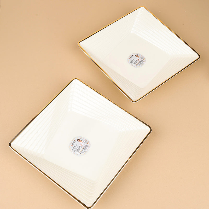 6179 Gilded Square Fruit Plate (21*21*4cm) M.20