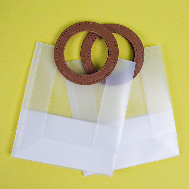PVC Round Handle Transparent Small Gift Bag (Vertical) M24 M.73