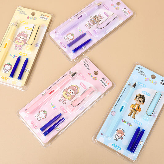 Premium Quick-Dry Erasable Fountain Pen (Assorted Designs) M.82