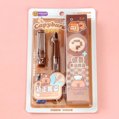 Premium XX-8669 Cute Capybara Surprise Blind Box Fountain Pen Gift Set M.82