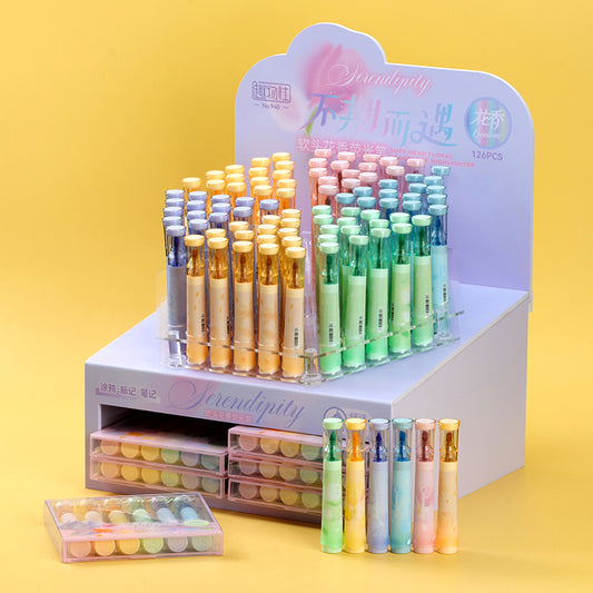 BL - 940 - 2 - 6 Soft - tip Floral - scented Eye - protecting Highlighters - Display Stand M.82