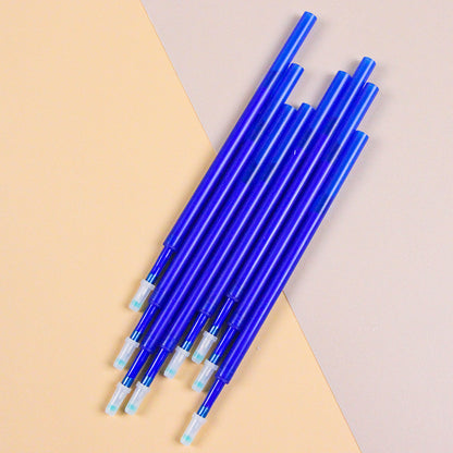 8pcs Retractable Erasable Pen Refills 0.5mm Blue Thermal Erasable for Students & Office M.82