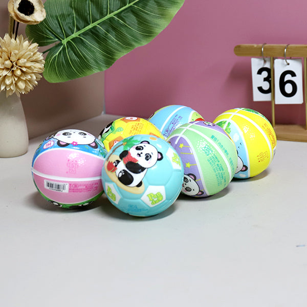 3.94 Inch Assorted Panda Basketball & Soccer Ball - K10173 M.92 JPDB