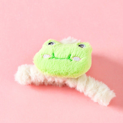 M42 4.33 Inch Single-Side Large Hair Claw with Plush Animal Series Design