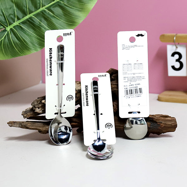 0285 304 Stainless Steel Chinese No.2 Round Spoon M.66 JPDB