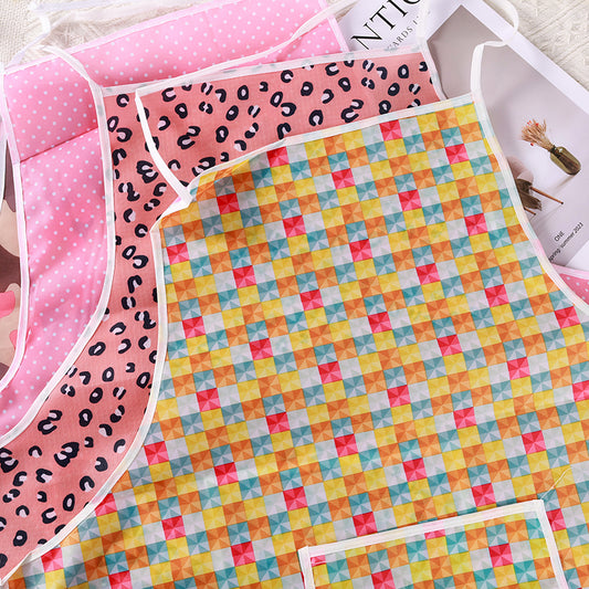 Apron with large floral patterns M.28