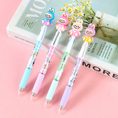 307 Labubu 3-Color Ballpoint Pen 0.5mm Black/Blue/Red Limited IP Design with Hidden Style M.82