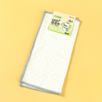 Mixiaoqi 238 checks in two wood fiber dishcloths M13