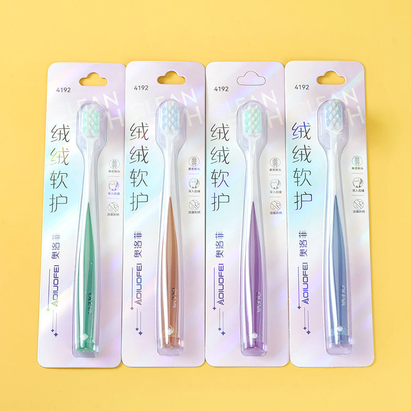Sanxiao-Olophin 4192 Fluffy Soft Care Toothbrush High-Density Bristles Gum Care for Adults M.14