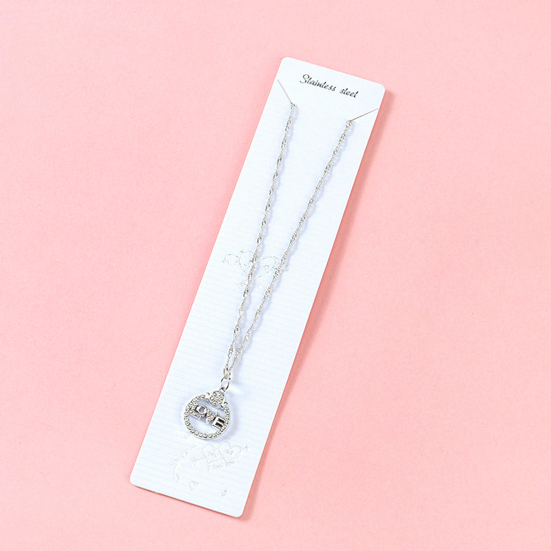 Pavé Diamond Letter - shaped Necklace M.43