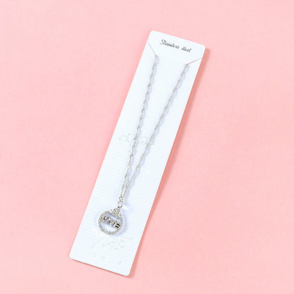 Pavé Diamond Letter - shaped Necklace M.43