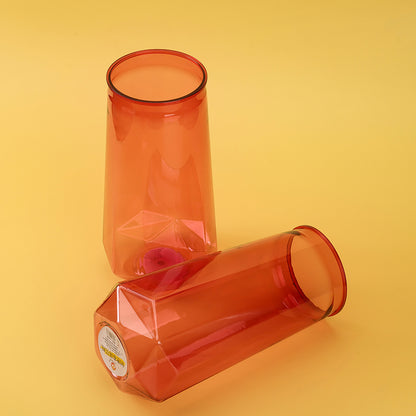 Plastic Vase - Octagonal Vertical Stripes  M.12