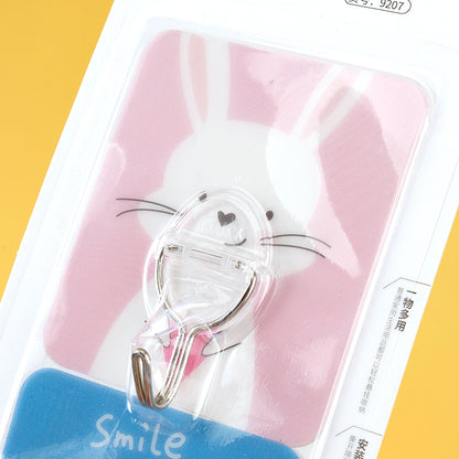 Qiaoxiaoya Model 9207 Adhesive Hooks - 2 Pcs Square Cartoon Design M.16