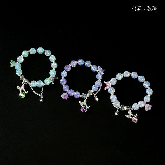 Orchid Butterfly Diamond Bracelet  M.43