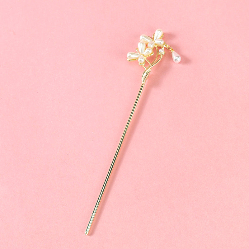 M42 New Pearl Butterfly Decorated Hair Pin