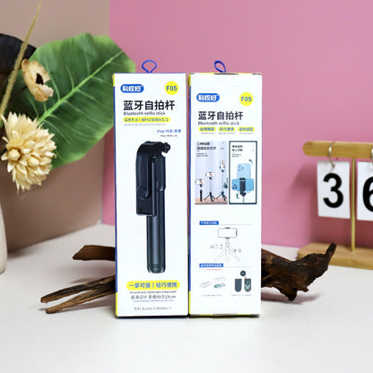 F05 Compact Bluetooth Selfie Stick 13cm Foldable - One-Click Shooting for Smartphones A.13 JPDB