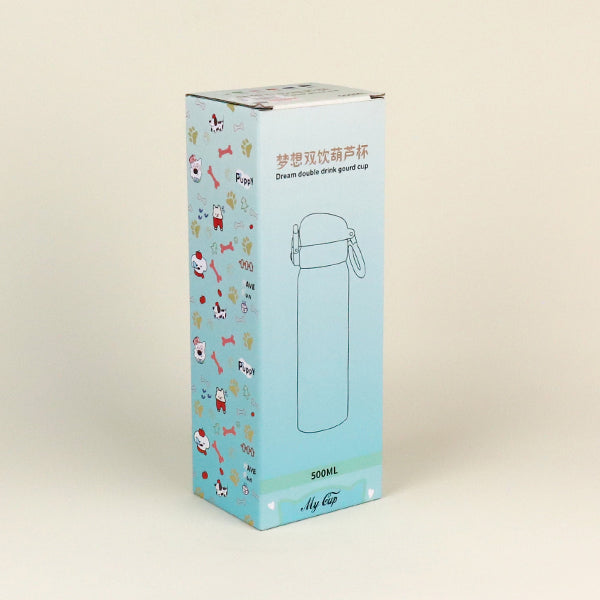 500ml Mengxiang Dual-drinking Gourd-shaped Vacuum Thermal Insulated Mug - Model YSM8651 M.26 JPDB