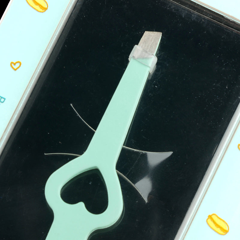 S-552 Heart-shaped Single Slant-tip Eyebrow Tweezer M.51