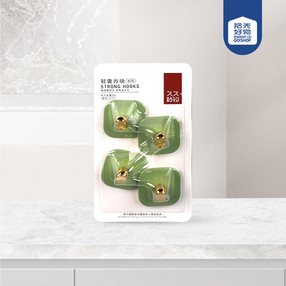 Model GH-2121 Luxury Cube Traceless Adhesive Hooks (4-pack) M.16 JPDB