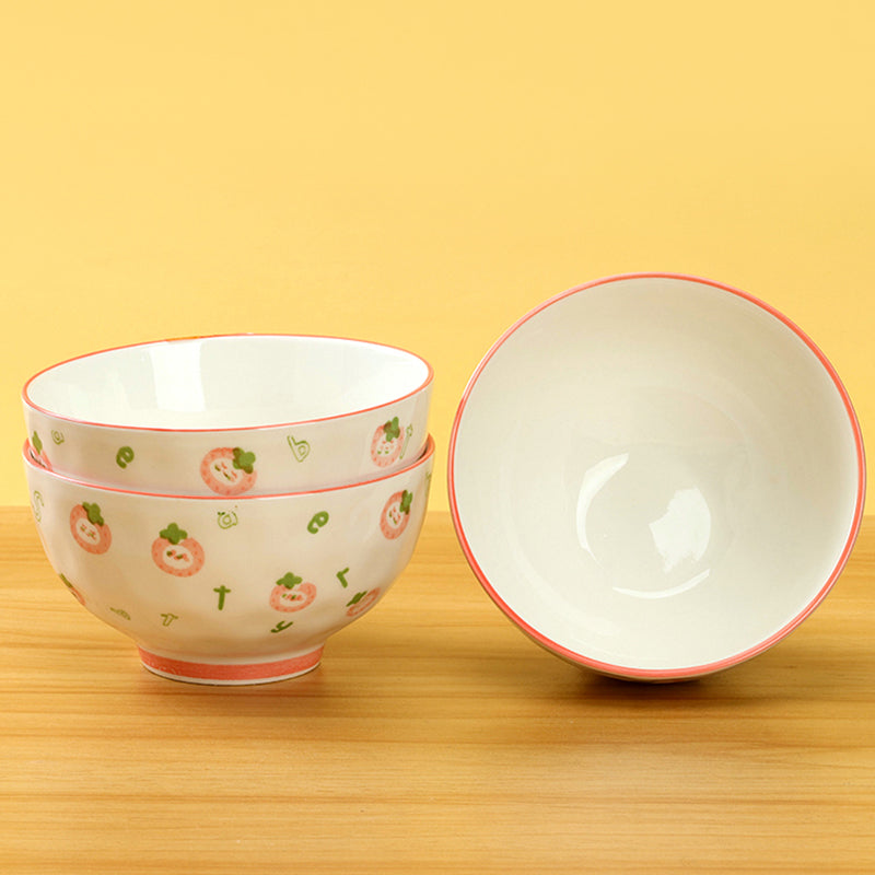 4.5 - inch Printed Rainstone Bowl with Lovely Strawberry Pattern M.66 JPDB