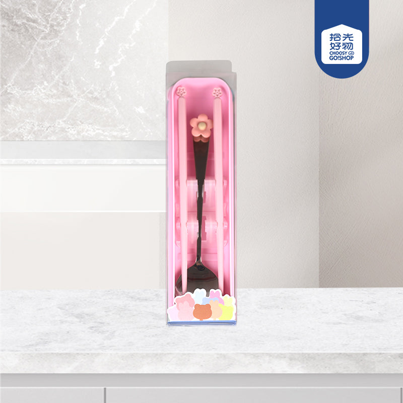 Three - Dimensional Flower - shaped Spoon and Chopsticks Tableware Set M.66 JPDB